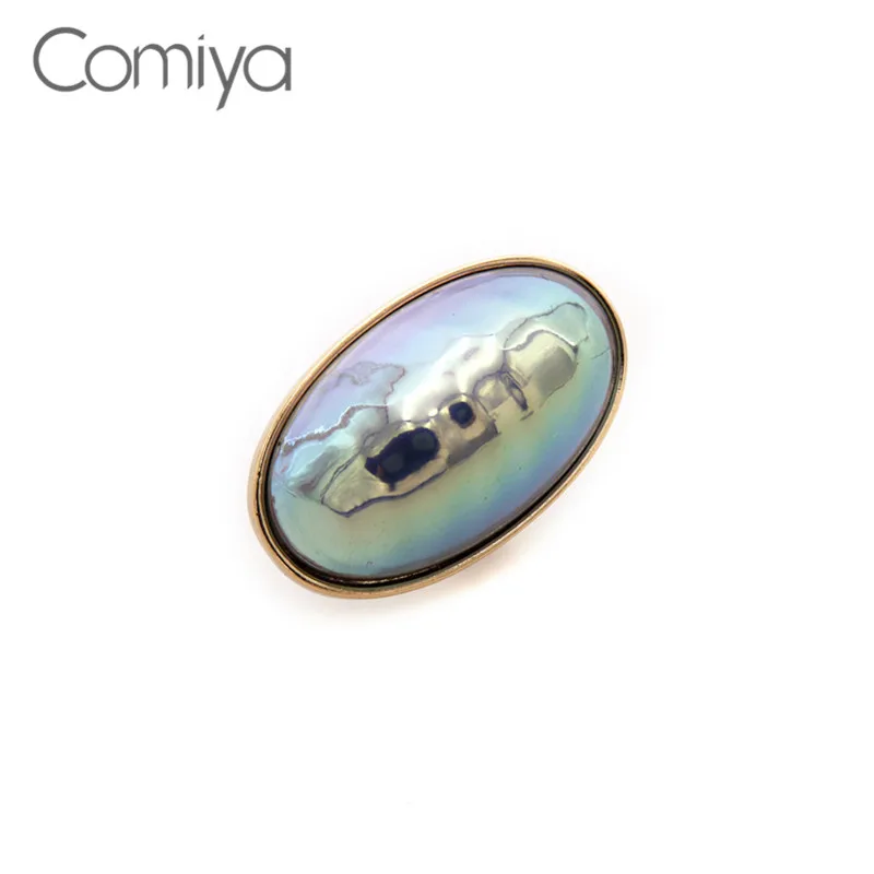 

Comiya Fashion Rings Grey Color Simulated-pearl Mosaic Elegant Zinc Alloy Party Ring Vintage Accessories For Women Wholesale