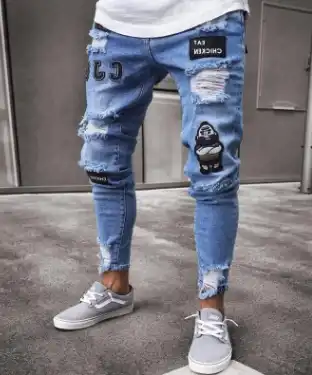 calça jeans masculina desenho