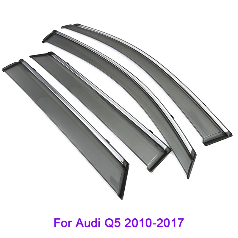 Qcbxyyxh стайлинга автомобилей маркизы приюты 4 шт./лот окна Козырьки для Audi A3 A4 A6 Q3 Q5 Q7 солнце дождь щит наклейки обложки