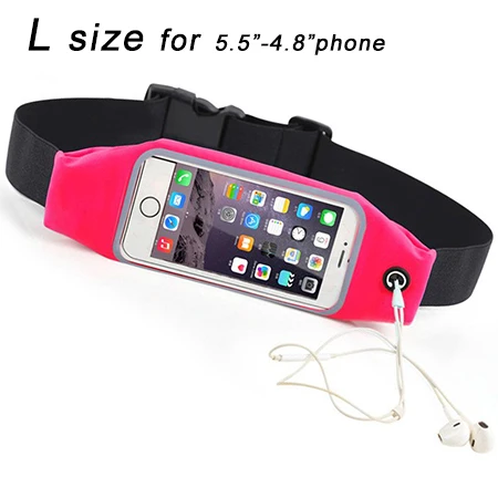 Сумка для бега карман на поясном ремне Спорт Водонепроницаемый чехол для Samsung Galaxy S8 SM-G9500 S8+ плюс G9550 телефон для спортивного зала, для пробежки, чехол - Цвет: sport belt Pink L