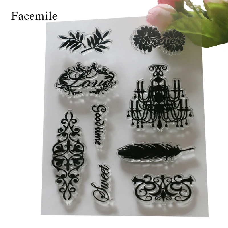 

Facemile Clear Stamps Silicone Stamp/Seal For DIY Scrapbooking/Photo Album Decorative Clear Stamp Sheets YS014