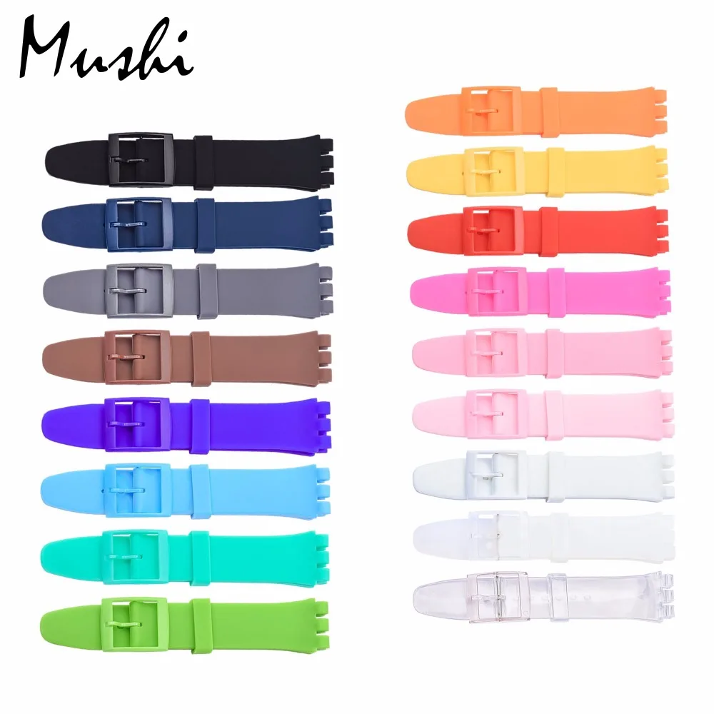 Ремешок силиконовый для часов 17/19/20 мм|watch accessories|20mm rubber strap20mm |