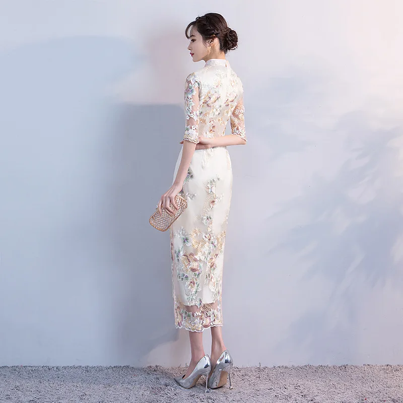 Сексуальное модное свадебное платье Cheongsam Восточное вечернее китайское