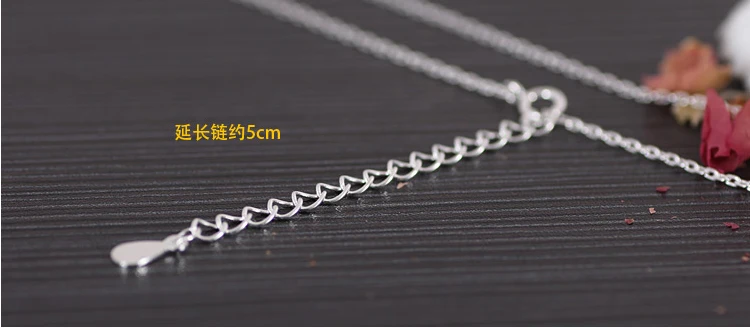 Корейский 925 Серебряный цветок лотоса ожерелья для женщин Bijoux Длинное колье ювелирные изделия-ожерелья подарок 2019