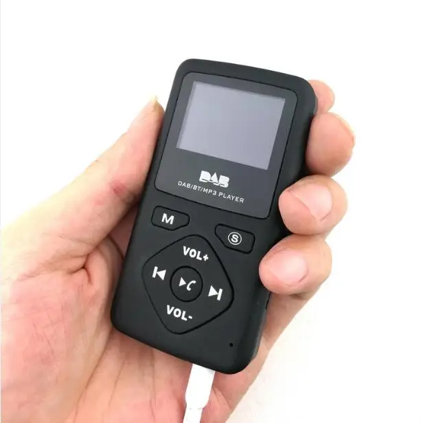Универсальный Портативный кармана DAB радио цифровой приемник DAB радио Bluetooth Handfree MP3 плеер с Перезаряжаемые Батарея наушники