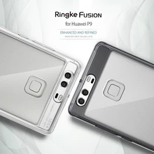 Original Ringke Fusion Huawei P9 Case Premium Soft TPU Frame with Anti-scratch coated PC Clear Back Cover Cases for Huawei P9