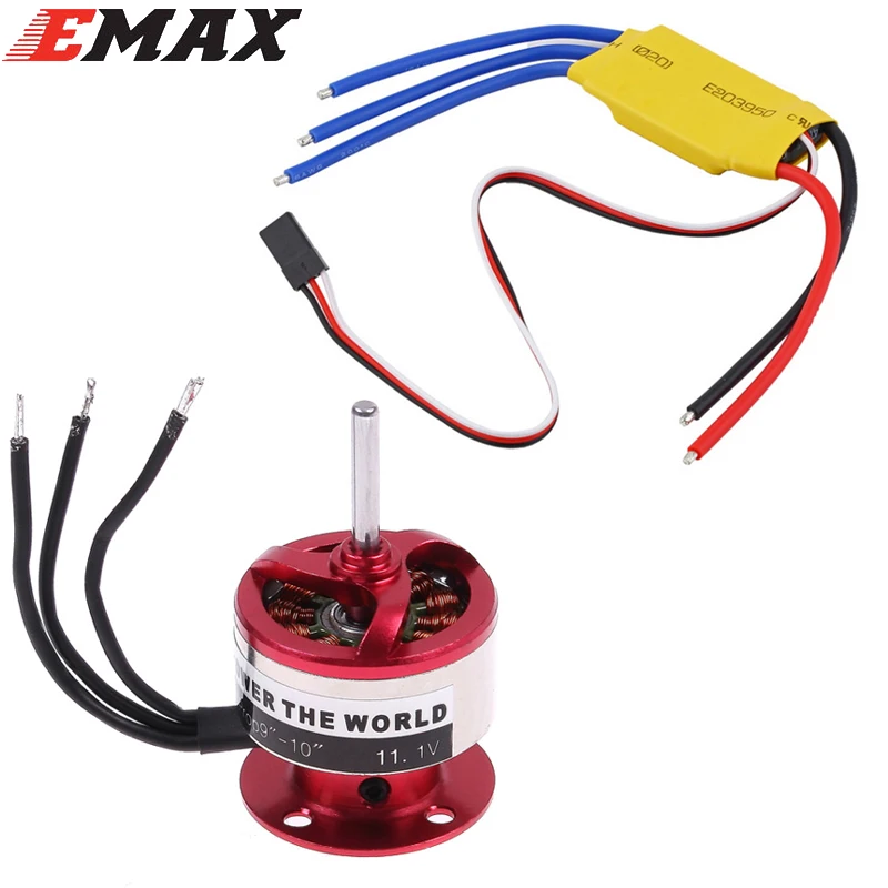 Мотор с внешним ротором EMAX CF2822 1200KV + ESC 30A для радиоуправляемого самолета | Игрушки