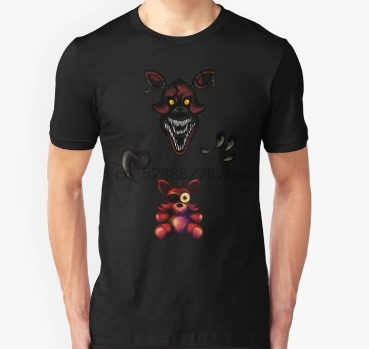 Мужская футболка с коротким рукавом Five Nights at Freddy Fnaf 4 кошмар Фокси плюшевая