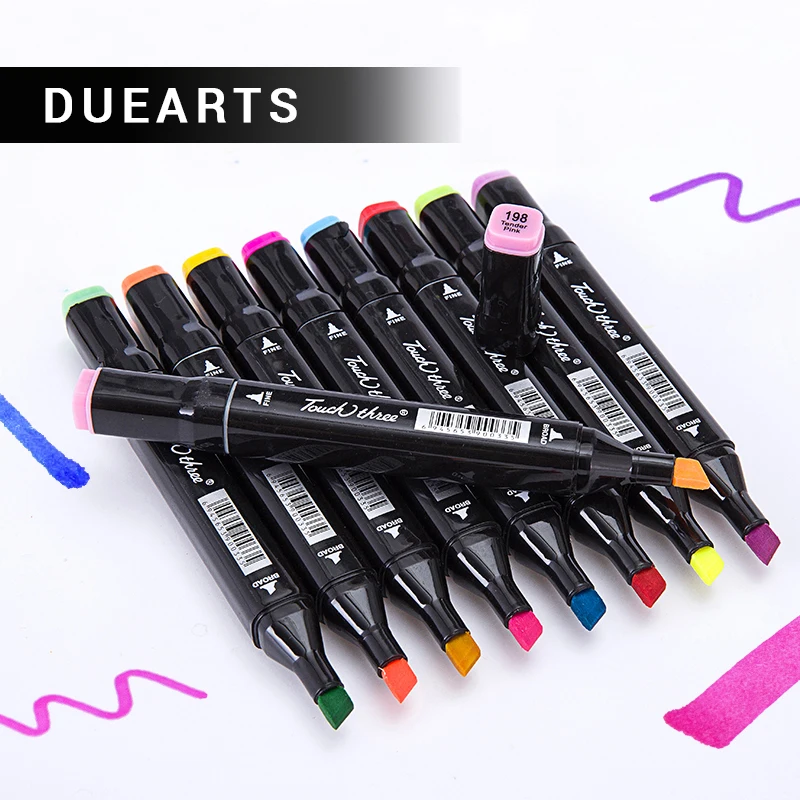 

NEW 111037/36/48/72 color Three generations Student painting professional markers pen/Double - headed alcohol oily marker pen