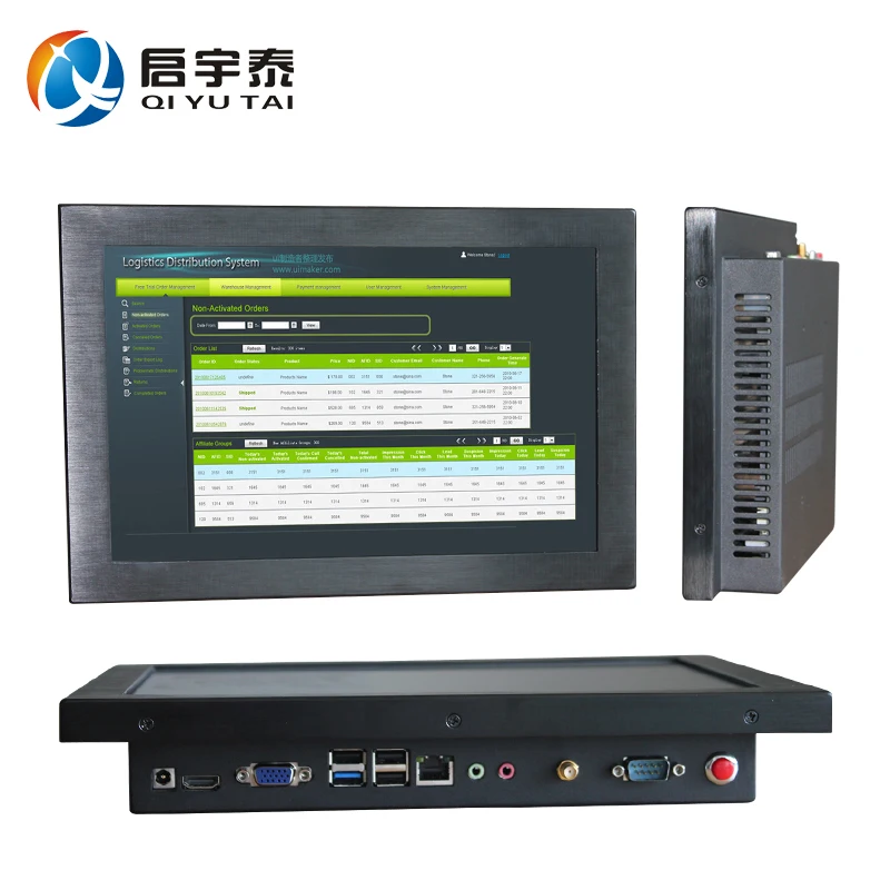 

12'' embedded computer Resistive touch wide screen Resolution 1280x800 4gb ddr3 32g ssd industrial PC with intel N3150 1.6GHz