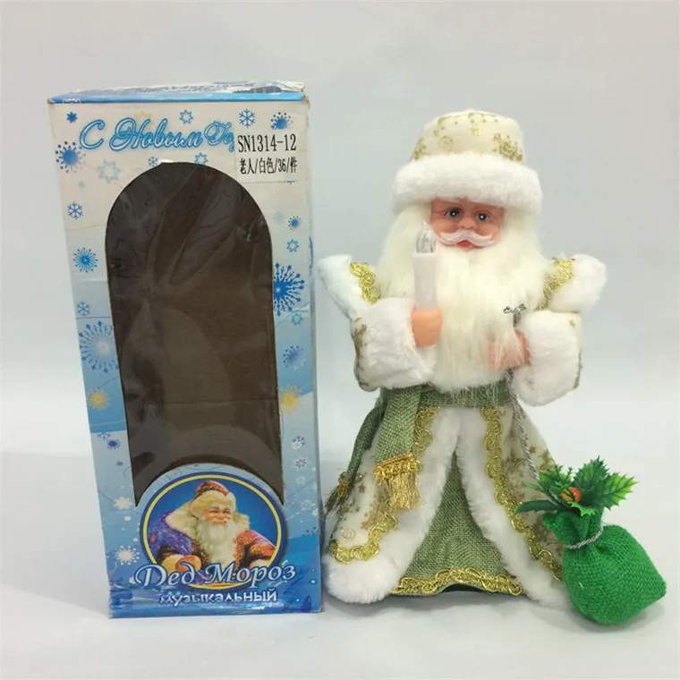 Decorações de Boneca para Crianças Russo Musical Papai Noel Natal Criativo 12 Polegada Elétrica Falando Brinquedos 8 Brinquedos e hobbies