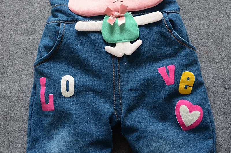 Младенец bibicola комплекты одежды для девочек костюм для малышей Детские 2 Джинсы Pieces Комбинезоны комплект комбинезона для новорожденных весна осень