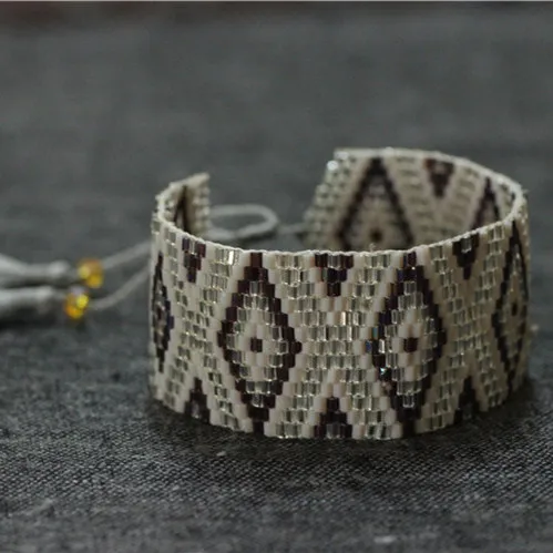 Beadwork Seed Beads Bracelets Peyote Bracelet Handmade Bead Beadwork Seed Beads Bracelets Peyote Bracelet Handmade Bead Beadwoven Flat Free Shipping 5pcs