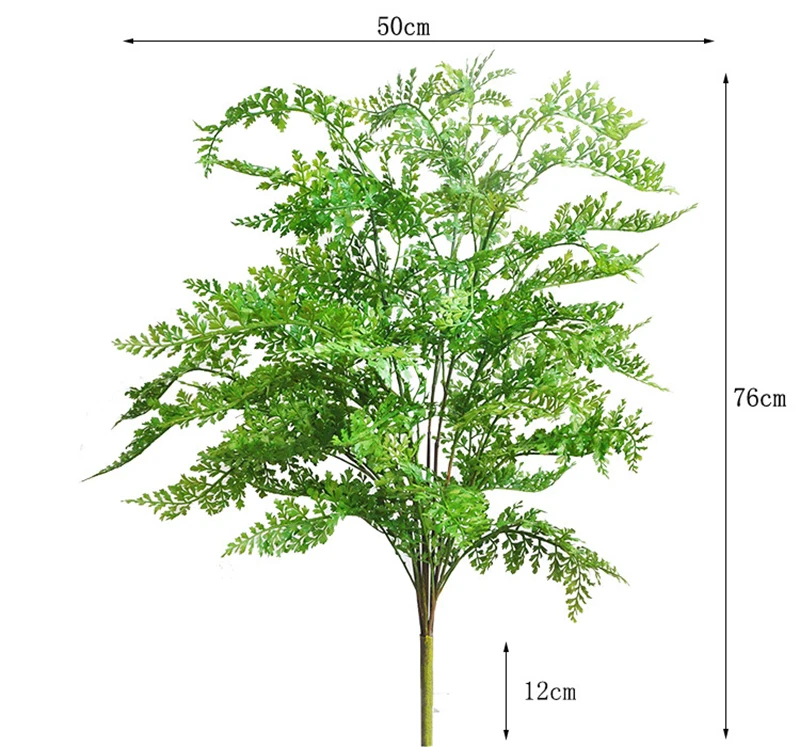 Большие пластиковые реалистичные искусственные папоротники, куст, растения, наружное украшение для дома, офиса, сада
