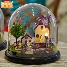 Симпатичный номер Прованс ручной работы кукла миниатюрная Мебель поделки Кукольный дом деревянный Игрушечные лошадки для детей Взрослые подарок на день рождения b-019