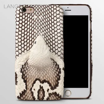 

wangcangli brand phone case real snake head back cover phone shell For iPhone 6 Plus full manual custom processing