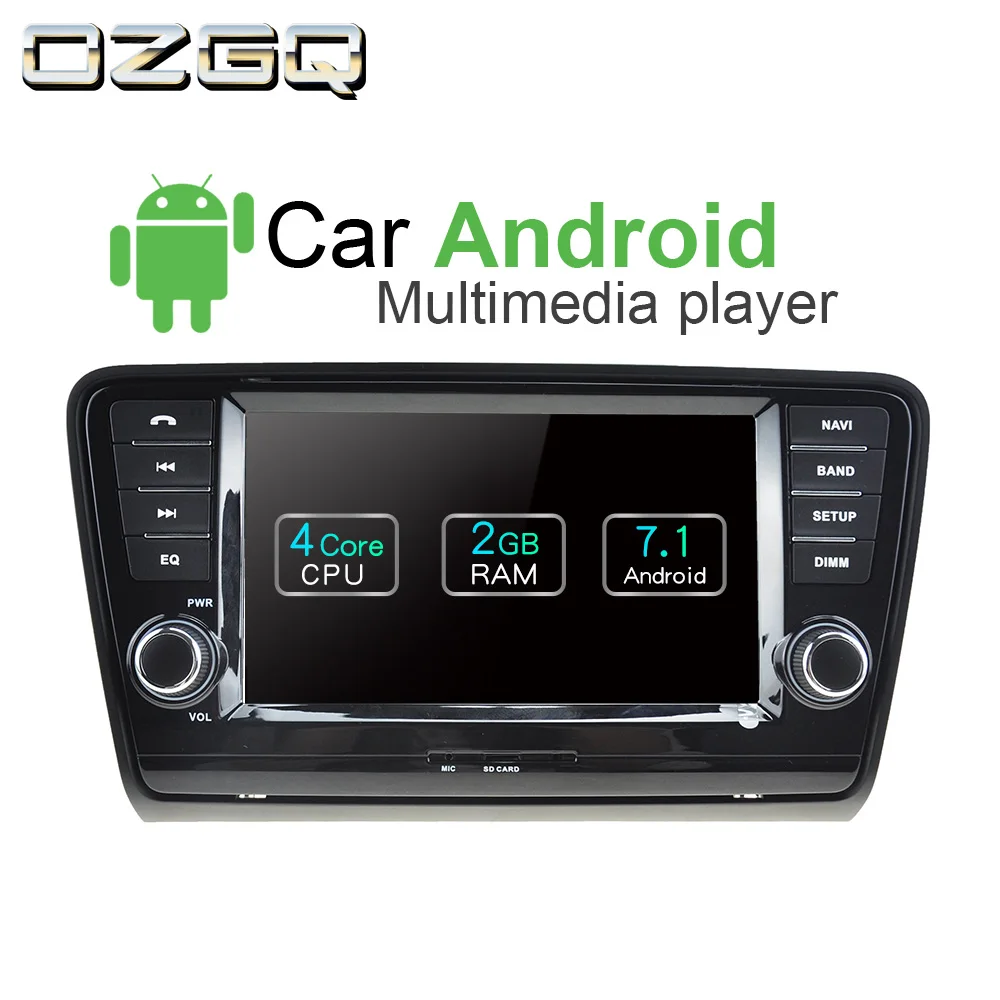 OZGQ Android 7,1 dvd-плеер для Skoda Octavia/Rapid 2013- Авто gps навигация BT радио ТВ аудио видео музыка стерео