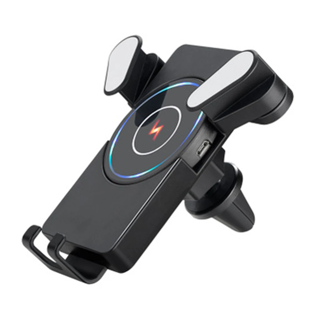 W2 автомобильное Qi Беспроводное зарядное устройство Съемный мобильный телефон Беспроводная зарядная площадка 10 Вт быстрая Беспроводная зарядная площадка для iPhone samsung - Цвет: Черный