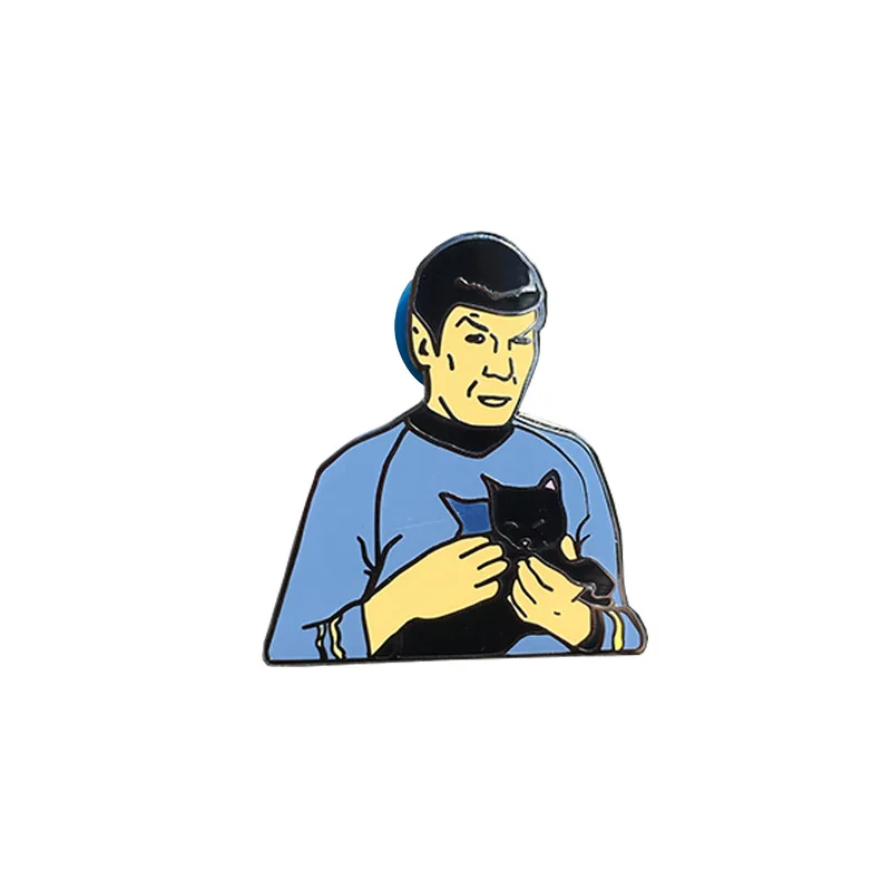 

Spock Holding a Cat Pin Brooch