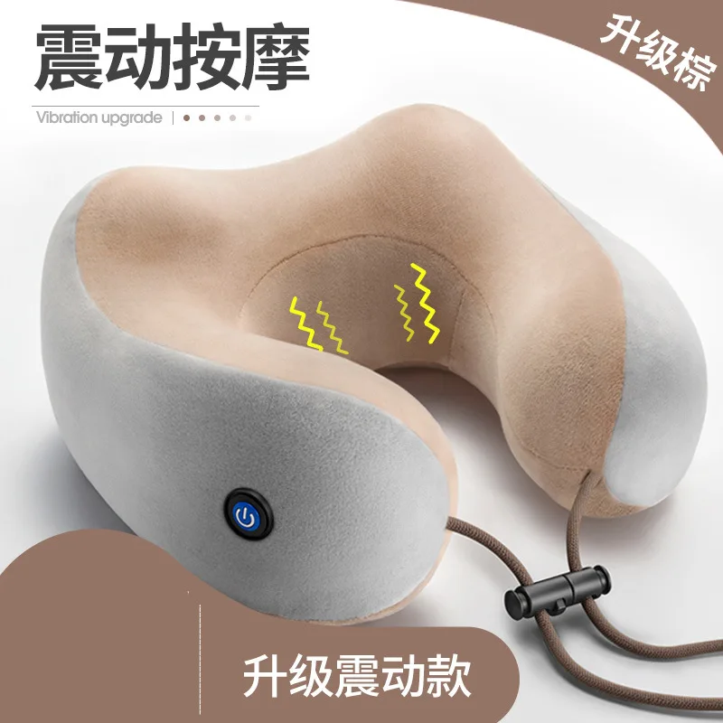 Multi-function Electric U Shape Kneading Neck Massager Vibrating Neck Massage Pillow Cervical Treatment Magnet Therapy Pulse
