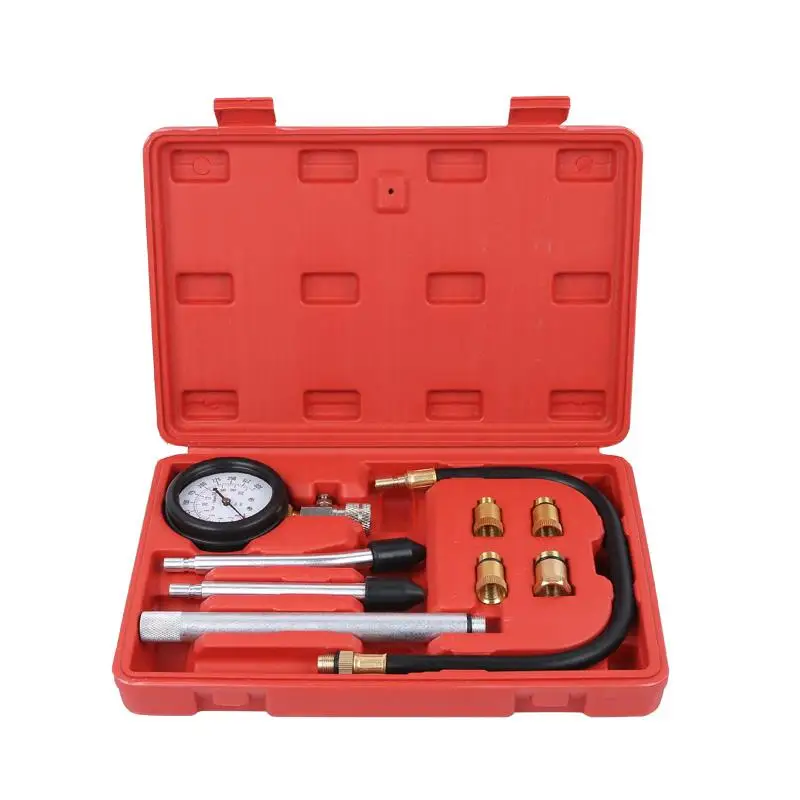 

New Motorcycle Pressure Gauge Adapter Compression Tester Pressure Gauge Tester Kit Motor Auto Petrol Gas Engine Cylinder