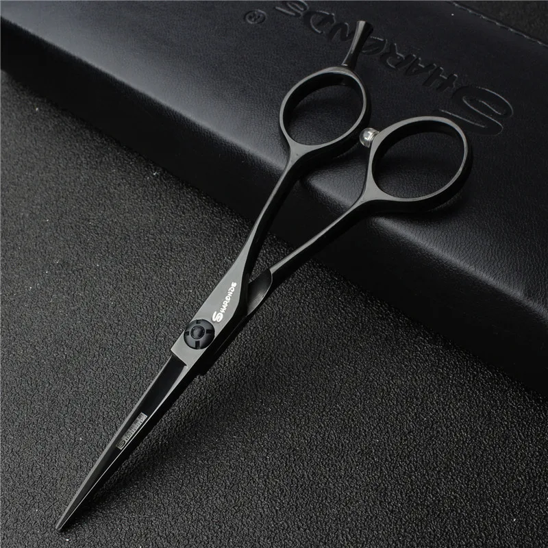 

Hair cutting scissor black Small hair scissors 4.5 Inch White stone rotation screw Simple packing NEW