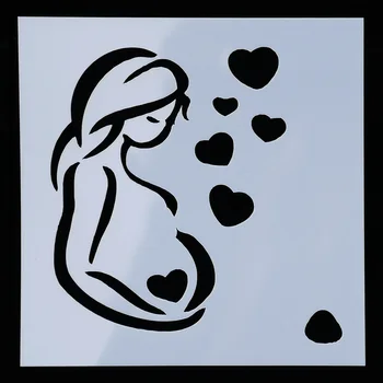 

1PC Pregnant Mom Shape Reusable Stencil Airbrush Painting Art DIY Home Decor Scrap booking Album Crafts