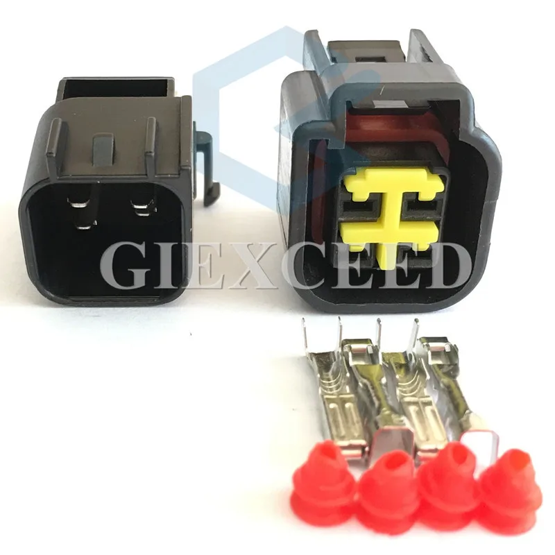 

2 Sets 4 Pin Female Automotive Connector Male PCB Socket For Furukawa Electrical Plug FWY-C-4F-B 12444-5504-2