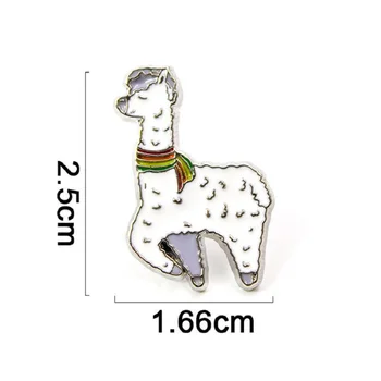 

Rainbow Alpaca Pins Brooch Zinc Alloy Cartoon Badge Wholesale 10pcs/lot New Arrival