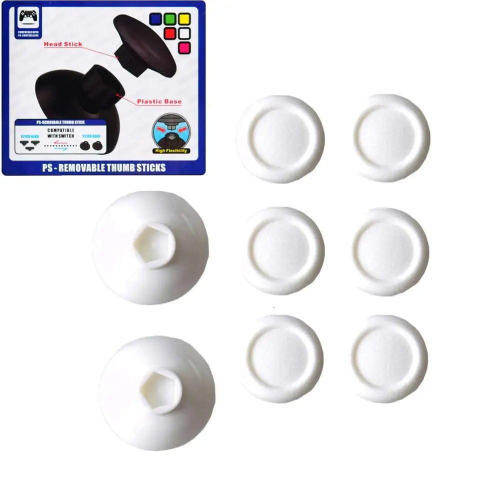 

8 in 1 Removable Thumb Stick Thumbstick Cap for Dualshock 4 for PS4 for Nintend Switch Controller