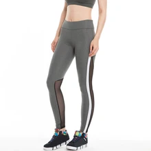 Women Yoga Pants Breathable Mesh Net Female Running calzas deportivas mujer fitness Sportswear Gym Workout Sport