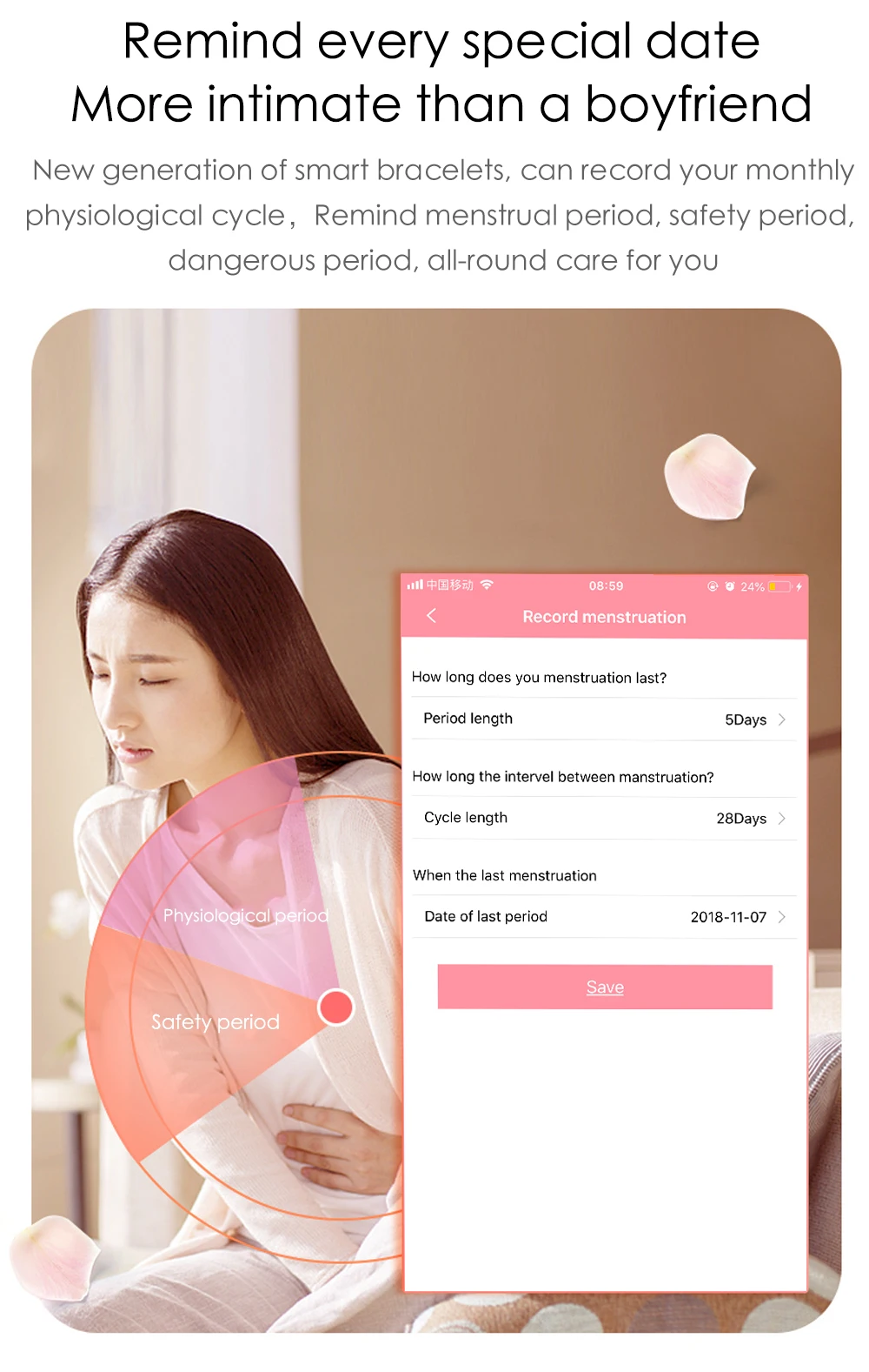 F18S модный умный фитнес-браслет для женщин кровяное давление браслет ...