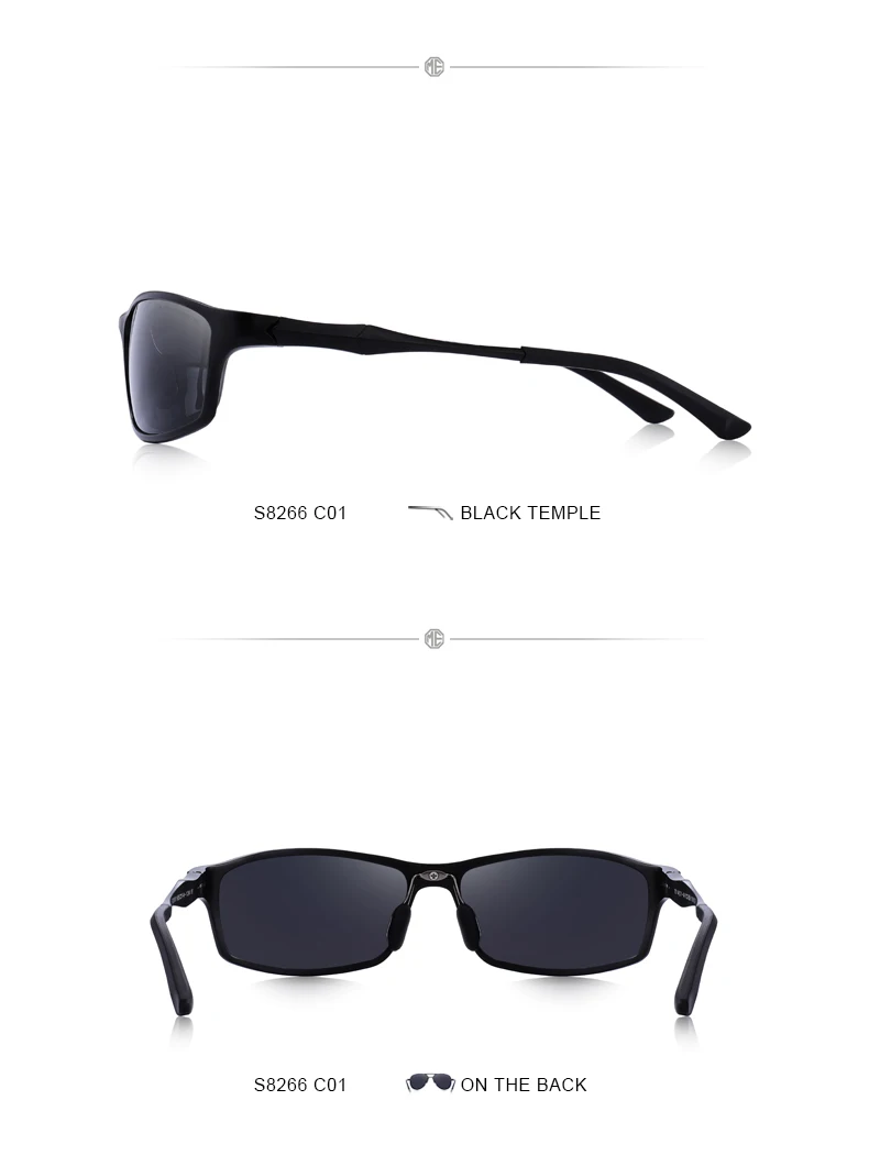 MERRY'S мужские модные солнцезащитные очки из алюминиевого сплава HD поляризованные солнцезащитные очки для мужчин Спорт на открытом воздухе UV400 защита S8266