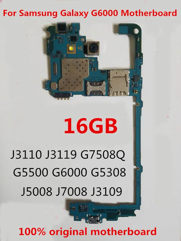 

Full Working 100%Original Unlocked For Samsung Galaxy G6000 16GB Motherboard Logic Mother Circuit Board Plate
