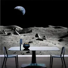 Free Shipping 3D Moon Space Mural, Custom Wallpaper, Living Room TV Wall Background Wallpaper Free Shipping 3D Moon Space Mural, Custom Wallpaper, Living Room TV Wall Background Wallpaper