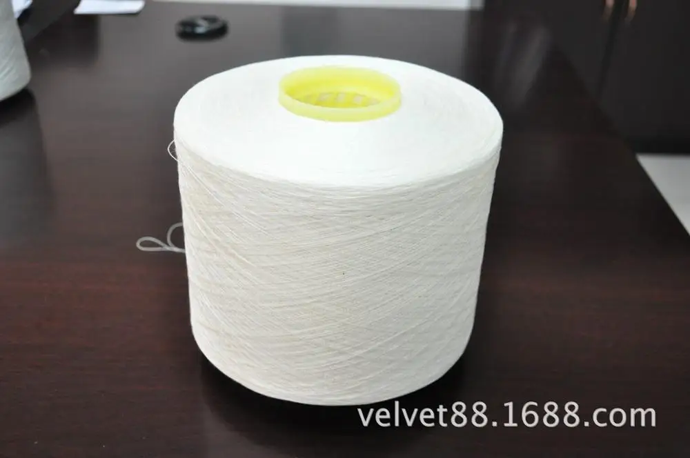 

Factory production of 292 white polyester core spun yarn core spun yarn