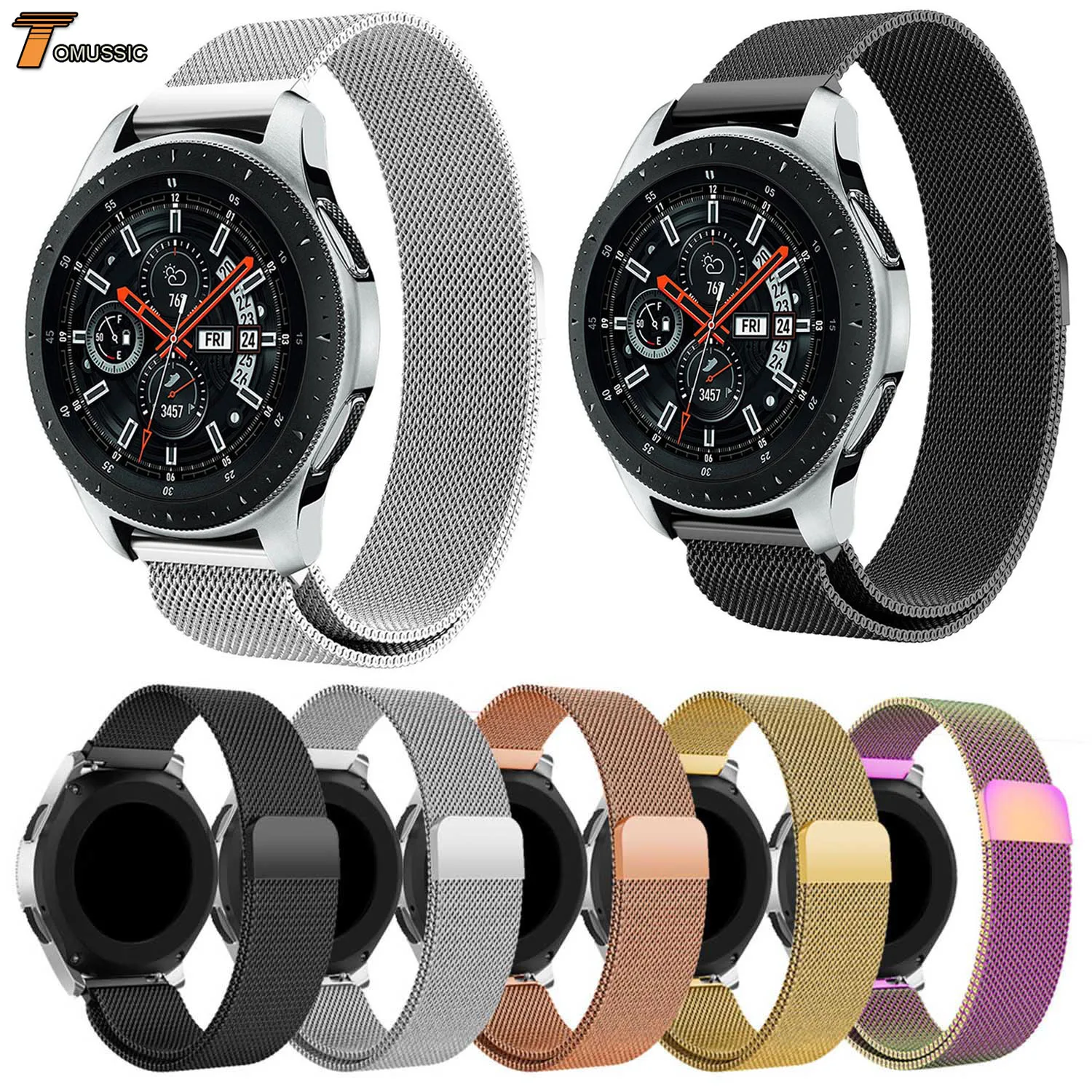 Новый магнитный ремешок для часов Milanese Loop Samsung Galaxy 46 мм браслет из нержавеющей