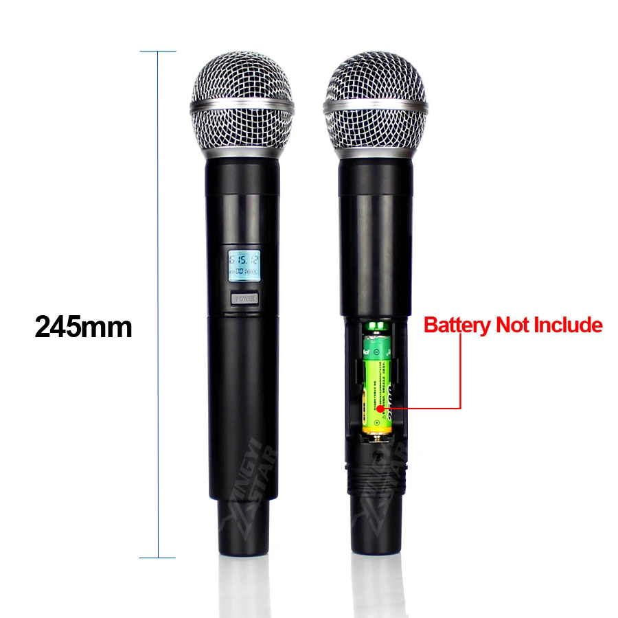 لنا محول GLXD4 المهنية UHF يده ميكروفون لاسلكي كاريوكي نظام 2 قناة استقبال ل GLXD2 BETA58A خلاط الغناء