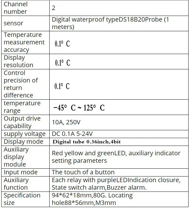 Высокоточный цифровой дисплей интеллектуальный регулятор температуры с 2 зондами