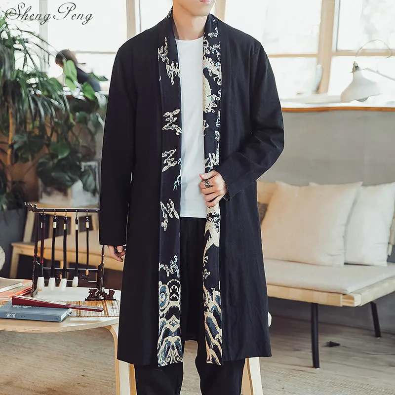 

2018 New arrival traditional Chinese clothing for men bruce clothes vintage embroidered plain men Chinese jacket Q594