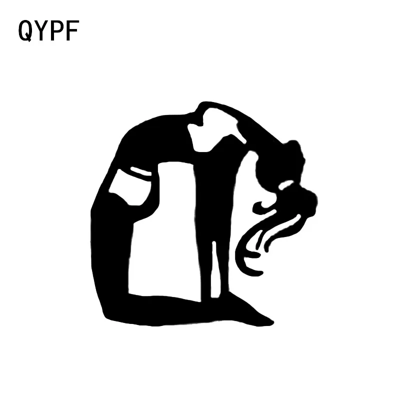 

QYPF 12*11.9 Interesting Yoga Meditation Decor Car Sticker Vinyl Accessories C16-2003