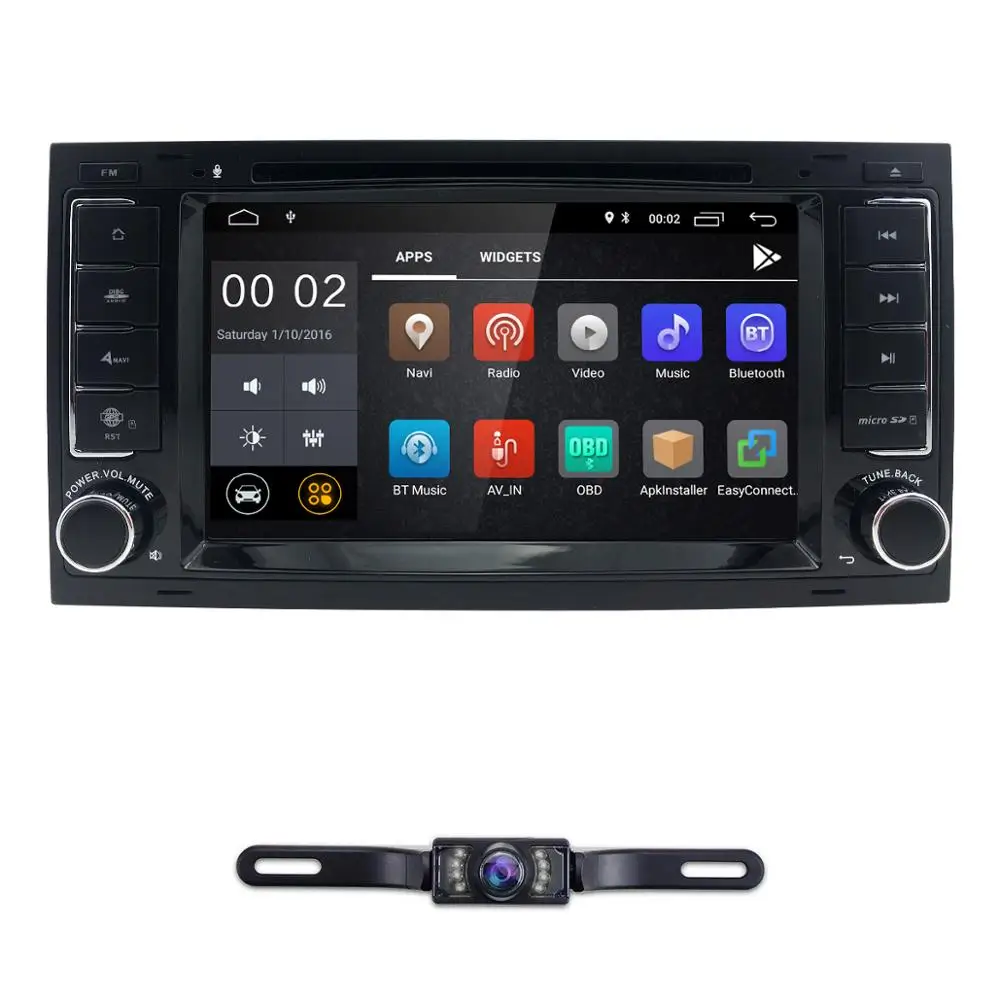 

Mirror link Quad core Android 8.1 Car DVD 7" player for V W Tourage 2004-2011 T5 Multivan Transporter 2004 to 2009 Free Camera