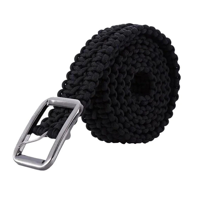 

Survival 550 Parachute Cord Steel Buckle Paracord Belt Outdoor Camping Climbing Sports Waistband
