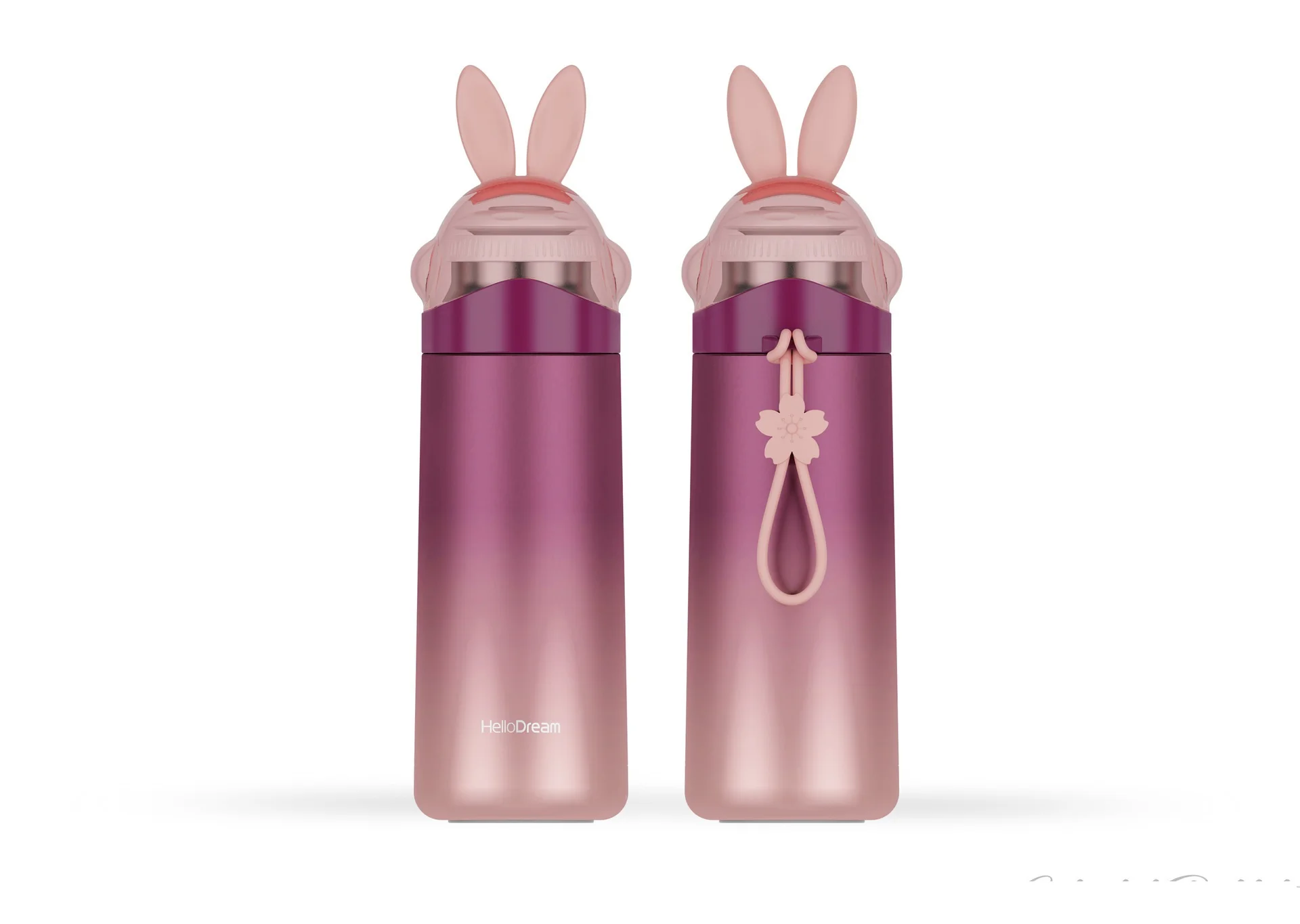 Tanie 300 400ml Termos kubek ze stali nierdzewnej królik Cartoon przenośny Termos prezent butelka termosowa kubek izolowany kobiety termosy