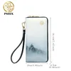Nueva moda de cuero mujer cartera Vintage paisaje impreso blanco carteras embragues largos de las señoras con el titular de La tarjeta Monedero ► Foto 2/6