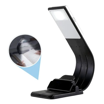 

Xsky Dimmable LED Reading Book Light With Detachable Flexible Clip USB Rechargeable Desk Lamp For Kindle/eBook Readers Black