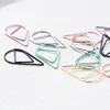 30/50 Pieces Metal Material Drop Shape Paper Clips Gold Silver Color Kawaii Cute Bookmark Clip Office School Stationery ► Photo 2/6
