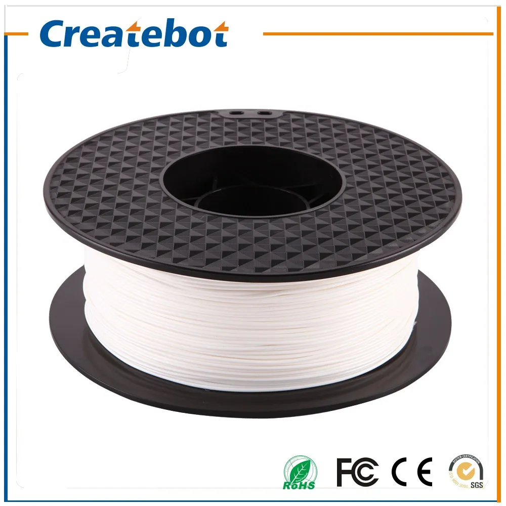 PLA 1.75mm 3D Printer Filament 1kg for Createbot White Color High
