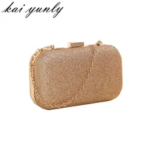 1 STÜCK Mode Frauen Clutch Box Abendgesellschaft Glitter Kette Handtaschen Geldbörse Hight Qualität Hot Fahion großhandel Dezember 8
