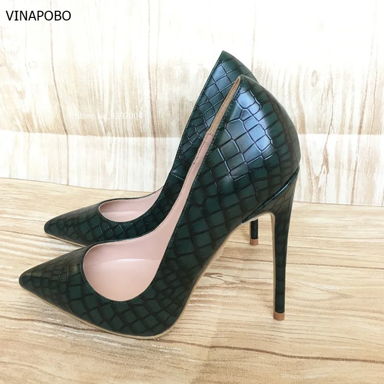Женские вечерние туфли VINAPOBO однотонные золотистые с блестками на высоком